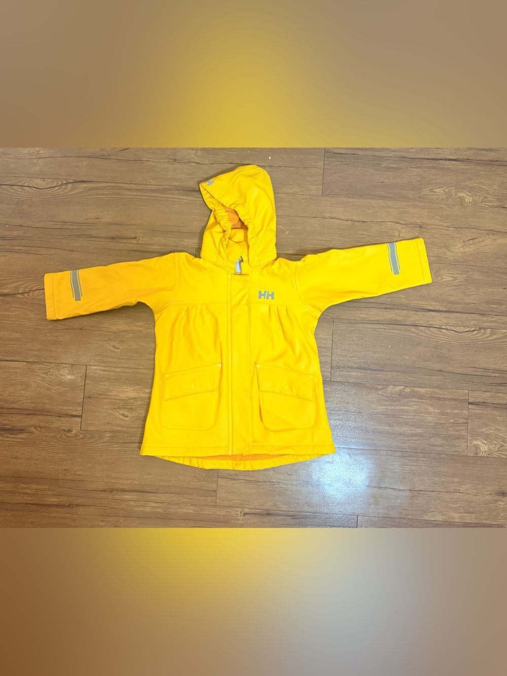 Helly Hansen Kids Toddler Waterproof Rain Jacket EU 98 US 3T Yellow Rain Coat